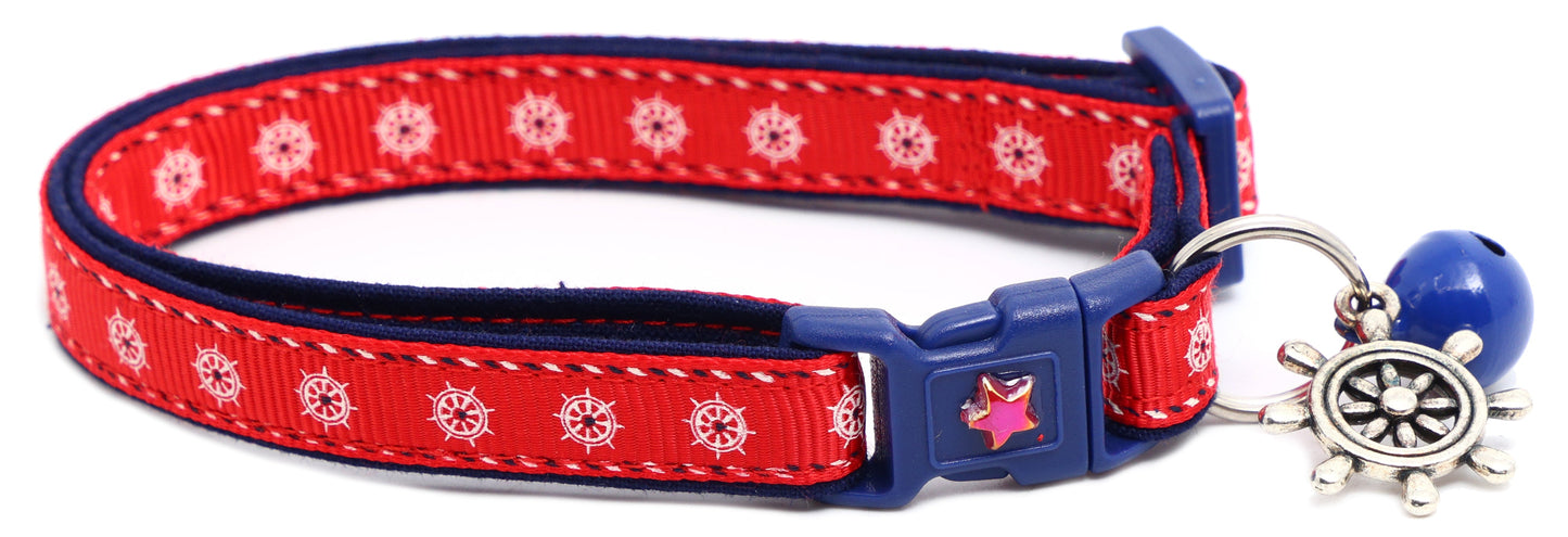 Ships Wheels Breakaway Cat Collar