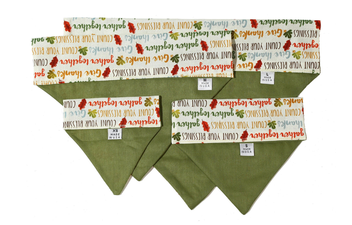 Thankful Words Pet Scarf
